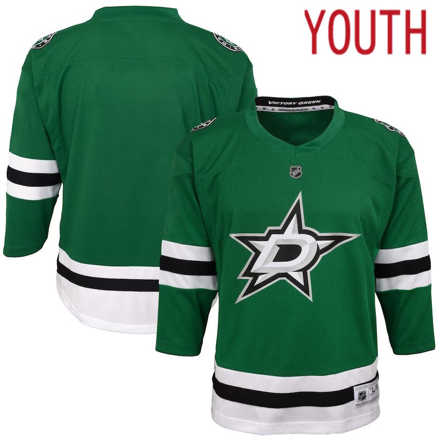 Youth Dallas Stars Green Home Replica Blank NHL Jersey->customized nhl jersey->Custom Jersey